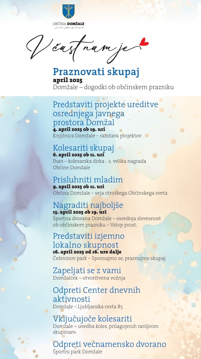 Napovednik dogodkov ob občinskem prazniku